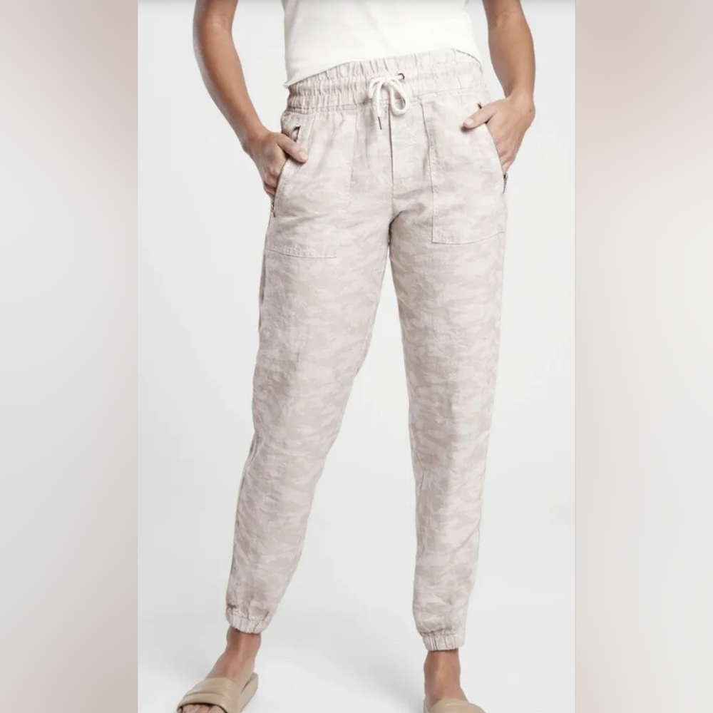 Athleta Cabo Linen Joggers size 12